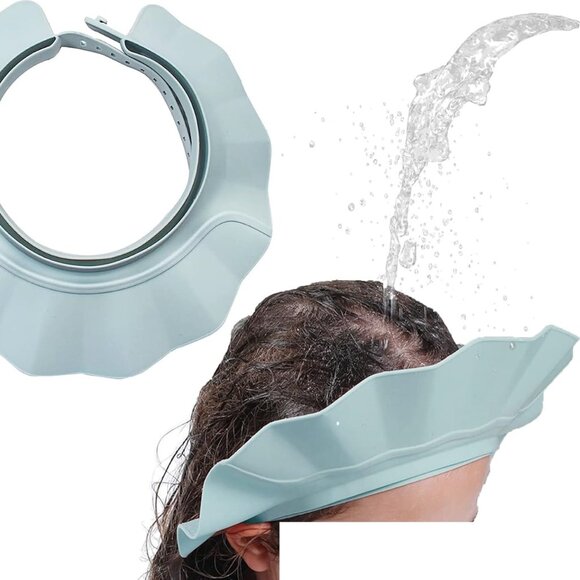 Baby Shower Cap Kids Shower Caps Shield Adjustable Hair Washing Shield - Picture 3 of 4